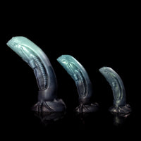 Vista lateral do D-Alien Monster D em roxo texturizado, assinatura exclusiva Monster D