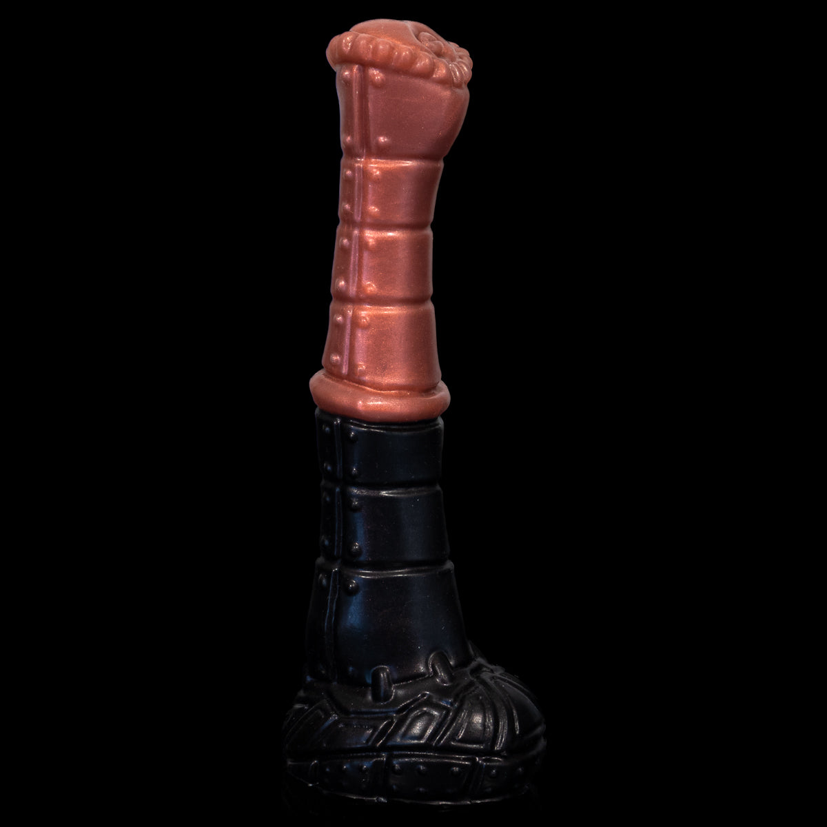 Dildo Monster D modelo Horse Steampunk com corpo texturizado e base firme
