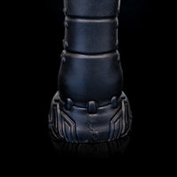 Close artístico do Horse Dildo Steampunk Monster D com textura em alto relevo