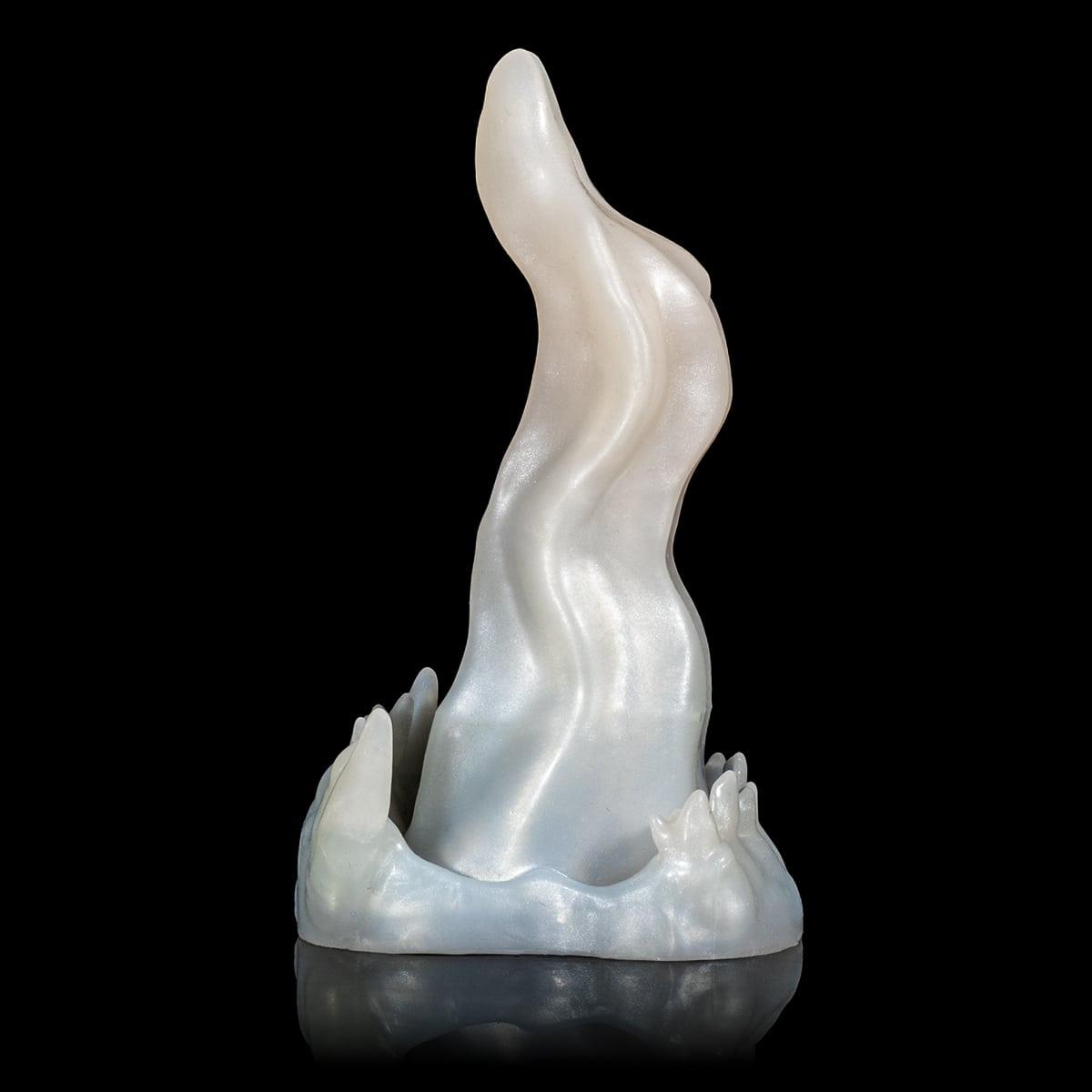 Dildo bifurcado Lick Lust da Monster D com curvas que deslizam no prazer
