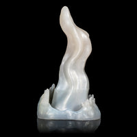 Dildo bifurcado Lick Lust da Monster D com curvas que deslizam no prazer
