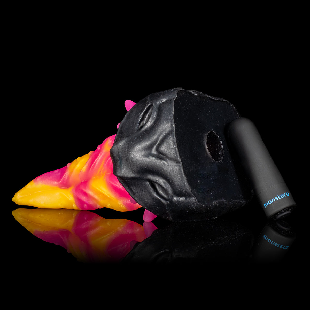 Monster D Hentai Dildo Lick Goth com ponta em língua e base que preenche
