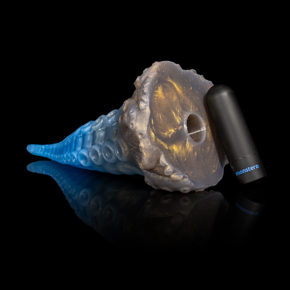 Monster D dildo estilo tentáculo inspirado em hentai com vibração versátil