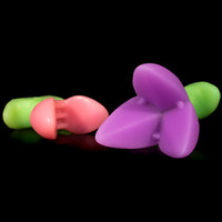 Estética de flor, função de fogo: plug anal 3 pétalas Monster D para explorar seus limites