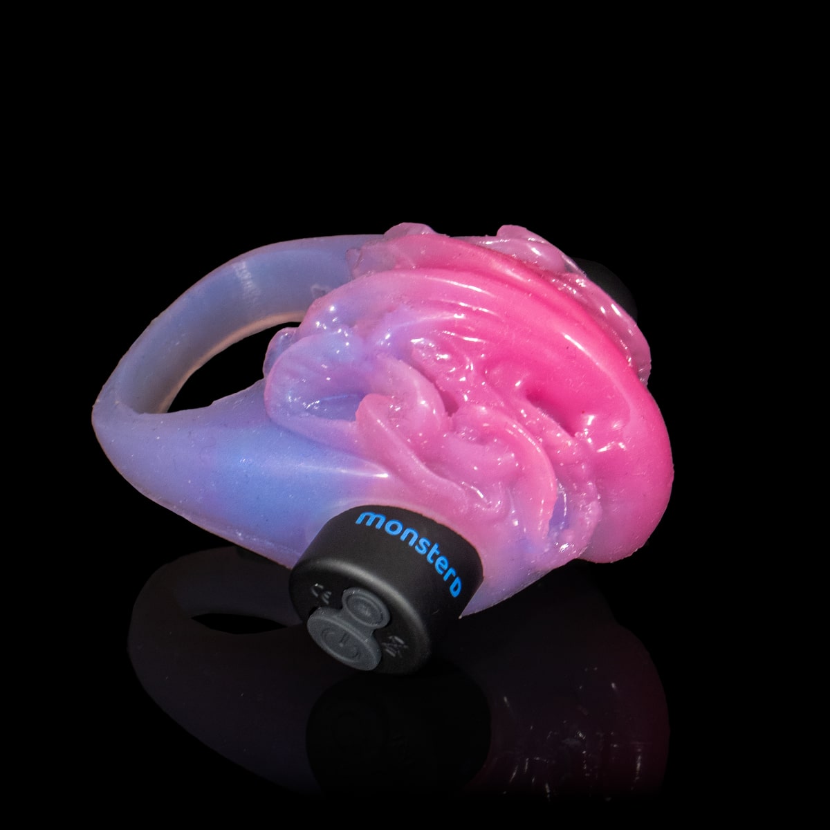 Anel peniano Monster D Octo em rosa, visual provocante e toque firme
