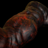 Capa peniana vermelha e preta Monster D feita pra gozar com vontade
