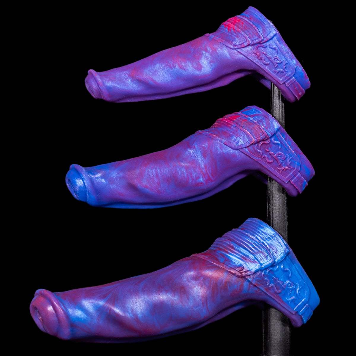 Capa de silicone com ponta saliente e cor vibrante para prazer interplanetário