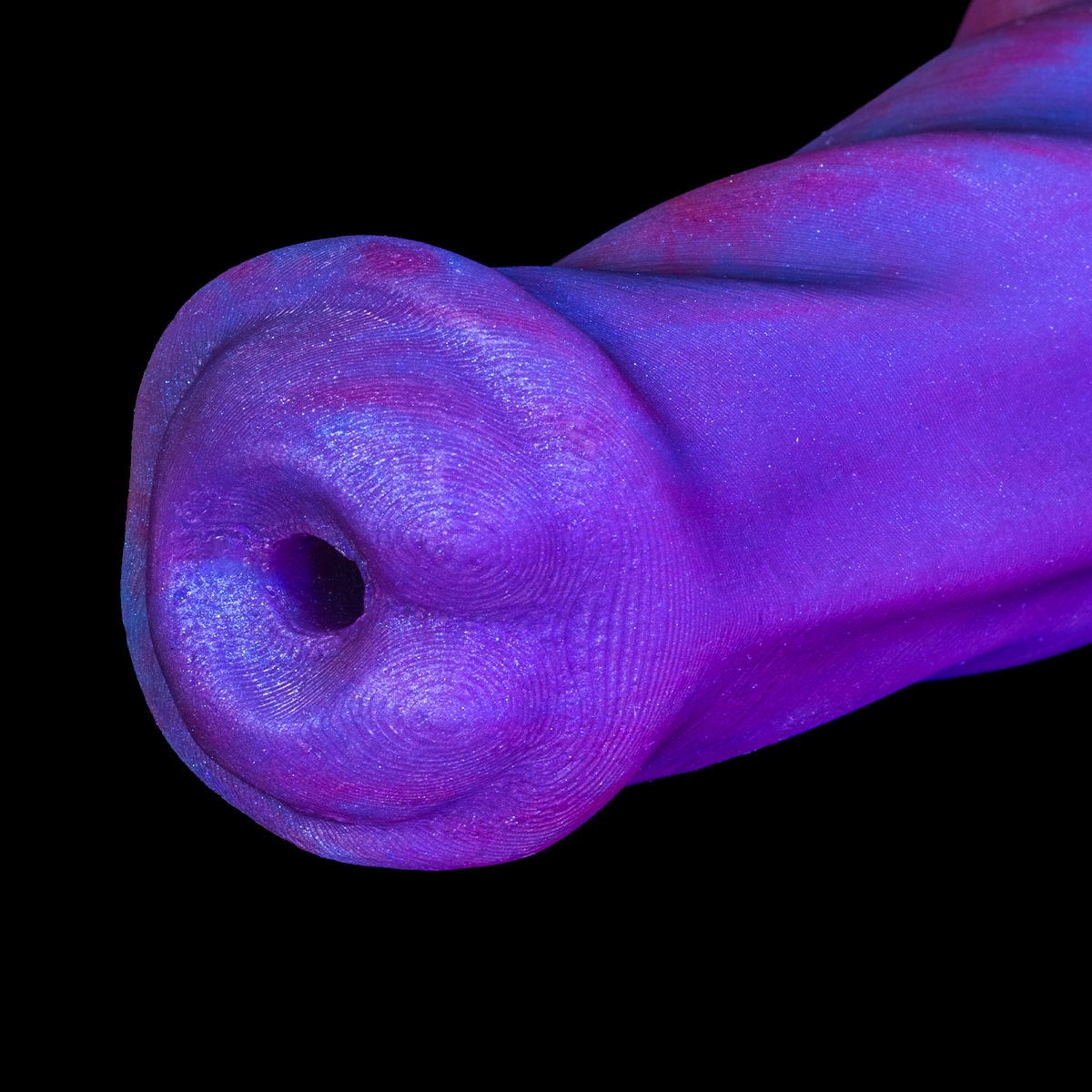 Capa para pênis com design futurista e sensação ampliada para todes envolvides