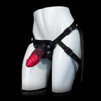 Dildo grosso Bane Monster D em detalhe lateral, mostrando espessura monstruosa
